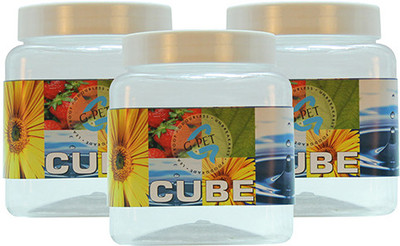 11% OFF on GPET Cube Pet Container - Set of 3 - 750 ml Plastic Grocery Container(Pack of 3, White) 11% OFF on GPET Cube Pet Container - Set of 3 - 750 ml Plastic Grocery Container(Pack of 3, White)