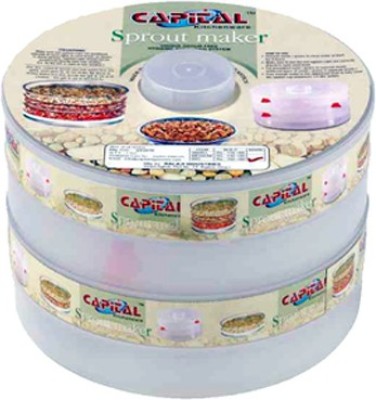 

Capital Kitchenware Hygienic Sprout Maker With Big - 2.5 L Plastic Food Storage, Clear