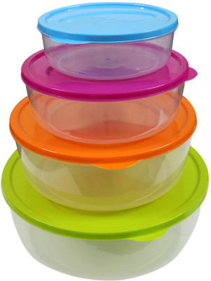 

Velgo - 285 ml, 613 ml, 1124 ml, 1749 ml Plastic Grocery Container(Pack of 4, Multicolor)
