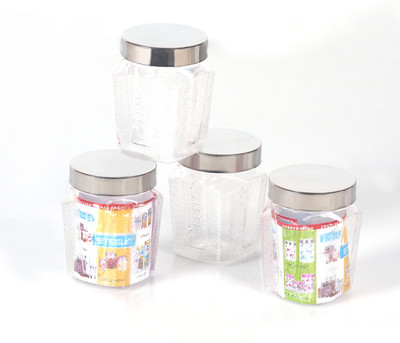 

Steelo 4 Pieces PET - Squarish - 500 ml Plastic Food Storage(Pack of 4, Clear)