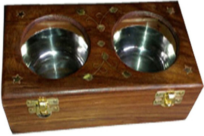 

india wooden handicraft - 350 ml Wood Grocery Container(Brown)