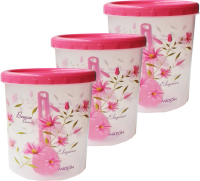 

Milton Storage - 1500 ml Plastic Grocery Container(Pack of 3, Clear, Pink)
