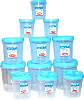 

Chetan 12 Pc Twist - 5000 ml Plastic Grocery Container(Pack of 12, Clear)