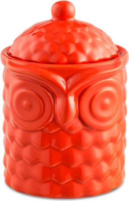 

Chumbak Owly Wonders Jar - Red - 500 ml Ceramic Grocery Container(Red)