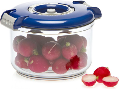 

Rodak Kitchen Vacuum Container 0.75 L Round Blue - 750 ml Plastic Grocery Container(Blue)