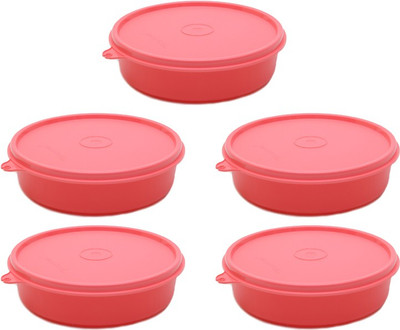 

Tupperware - 300 ml Plastic Grocery Container(Pack of 5, Red)