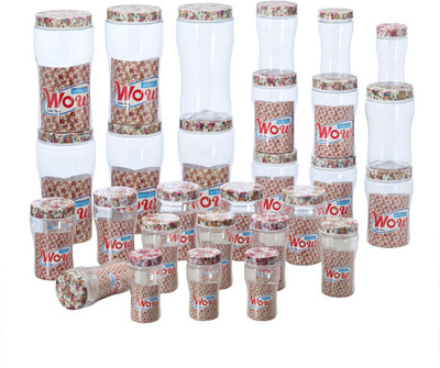 

Steelo Wow - 200 ml, 300 ml, 500 ml, 750 ml, 1500 ml Plastic Food Storage(Pack of 28, Pink)