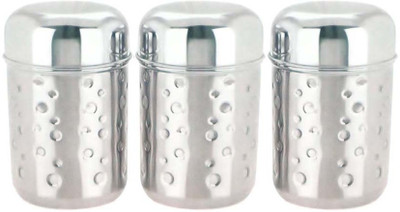

monika enterprises - 500 ml, 500 ml Steel Grocery Container(Pack of 3, Silver)