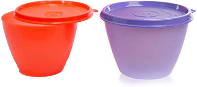 

Tupperware - 450 ml Plastic Grocery Container(Pack of 2, Red, Purple), Purple;red