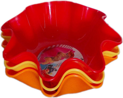 

Craftsbee FLORET BOWLS SET OF 3 - 500 ml Plastic Grocery Container(Pack of 3, Multicolor)