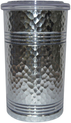 

EVA Evergreen Assets Hammered - 1000 ml Plastic Grocery Container(Silver)