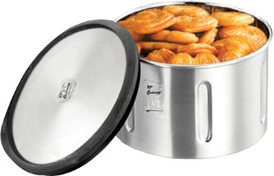 

JVL Black Steel - 2150 ml Plastic, Steel Food Storage(Silver)