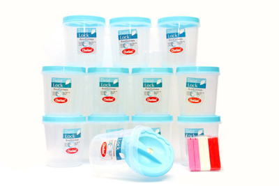 

Chetan Tlock_2.0_12CL - 2000 ml Plastic Grocery Container(Pack of 12, Clear)