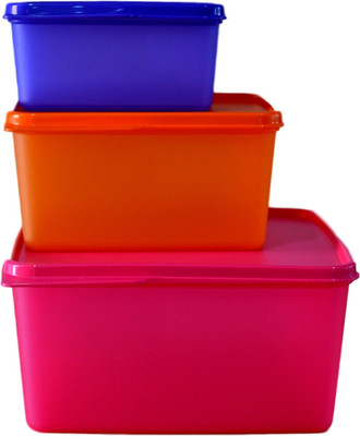 Tupperware Keep Tab (Set of 3) - 2500 ml, 1200 ml, 500 ml Plastic Grocery Container(Pack of 3, Multicolor) available at flipkart for Rs.845