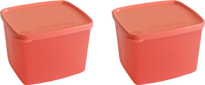 

Tupperware - 700 ml Plastic Grocery Container(Pack of 2, Red)
