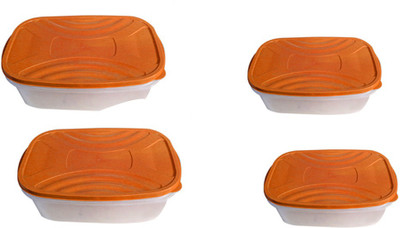 

velgo - 1680 ml Plastic Grocery Container(Pack of 4, Orange)