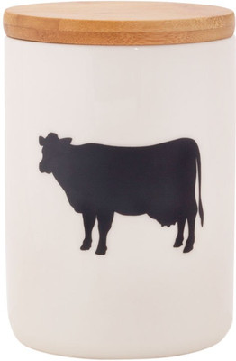 

Chumbak Milky Way Doodle Jar - 500 ml Ceramic Grocery Container(White)