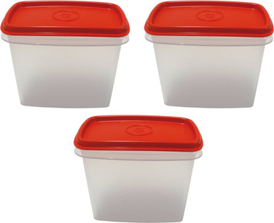 

Tupperware - 750 ml Plastic Grocery Container(Pack of 3, White)