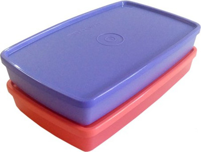 

Tupperware - 600 ml Plastic Grocery Container(Pack of 2, Pink, Blue), Blue;pink