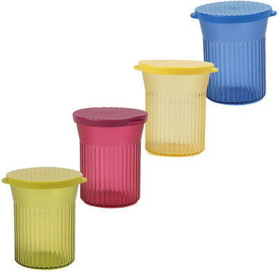 

Tupperware - 200 ml Plastic Grocery Container(Pack of 4, Multicolor)