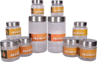 

Pearlpet - 1700 ml, 500 ml, 300 ml Plastic Grocery Container(Pack of 10, Clear)