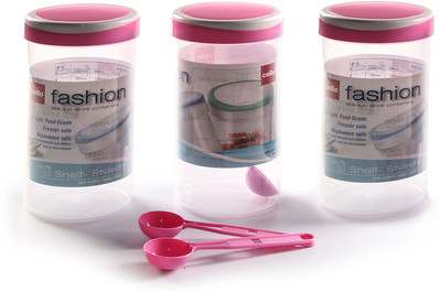 

Cello Fashion - E Container (3 pcs) 2000 ml Pink - 2000 ml Plastic Grocery Container(Pack of 3, Pink)