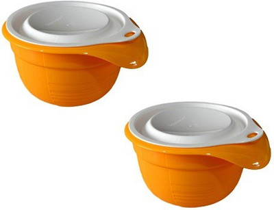 

Tupperware - 650 ml Plastic Grocery Container(Pack of 2, Orange)