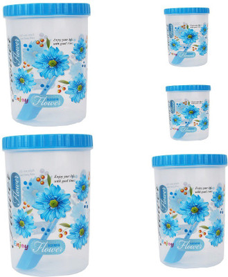 

Stylobby - 1500 ml, 1200 ml, 1000 ml, 250 ml, 250 ml Polypropylene Grocery Container(Pack of 5, Blue)