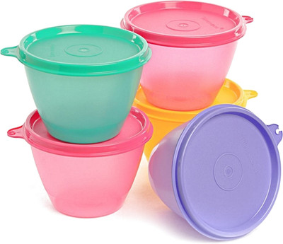 

Tupperware - 450 ml Plastic Grocery Container(Pack of 5, Multicolor)