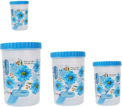 

Stylobby - 1000 ml, 1200 ml, 1100 ml, 250 ml Polypropylene Grocery Container(Pack of 4, Blue)
