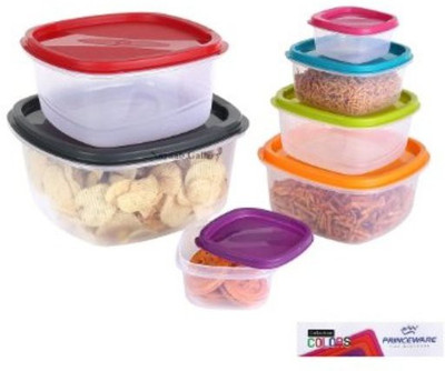

Princeware - 100 ml, 225 ml, 375 ml, 650 ml, 1125 ml, 1900 ml, 3200 ml Plastic Grocery Container(Pack of 7, Multicolor)
