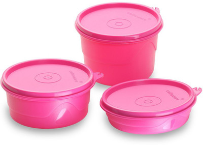 

Cello - 225 ml, 375 ml, 550 ml Plastic Grocery Container(Pack of 3, Pink)