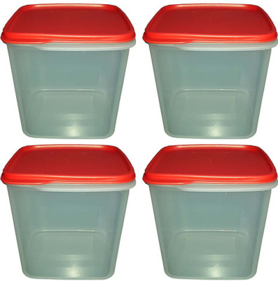 

Tupperware - 5.4 L Plastic Grocery Container(Pack of 4, Red, White)