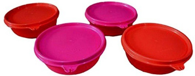 

Tupperware - 300 ml Plastic Grocery Container(Pack of 4, Red, Pink), Pink;red
