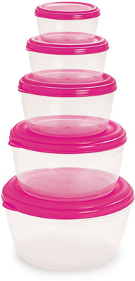Cello - 16000 ml Plastic Grocery Container(Pack of 5, Pink)