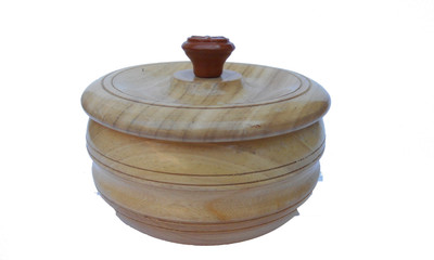 

Handicraft WOODEN MADE MULTIPURPOSE - 400 ml Wood Grocery Container(Yellow)