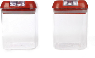 50% OFF on Cutting EDGE FlipLock Luxury Storage - 520 ml Plastic Grocery Airtight Container Set for |Rice | Dal | Atta | Flour|Cereals |Pulses |Snacks (Pack of 2, Red) - 520 ml Plastic Grocery Container(Pack of 2, Red)