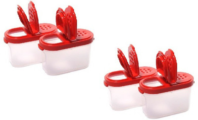

Tupperware - 200 ml Plastic Spice Container(Pack of 4, Red, White)