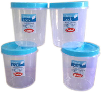 

Chetan Twist Lock - 1000 ml, 2000 ml Plastic Grocery Container(Pack of 4, Blue)