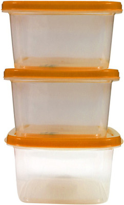 

Velgo - 320 ml Plastic Grocery Container(Pack of 3, Orange)