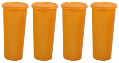 

Tupperware - 470 ml Plastic Grocery Container(Pack of 4, Orange)