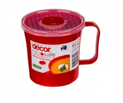 

Decor Microsafe Soup Mug 450 ml - 450 ml Plastic Grocery Container(Red)