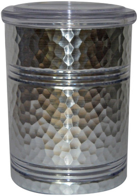 

EVA Evergreen Assets Hammered - 1000 ml Plastic Grocery Container(Silver)