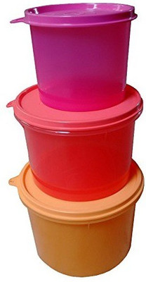 

Tupperware Store all - 1.6 L, 1.1 L, 570 ml Plastic Grocery Container(Pack of 3, Multicolor)