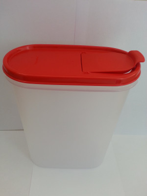 

Tupperware MM Oval #4 With Pour All Seal - 2.3 L PP (Polypropylene) Grocery Container(Red)