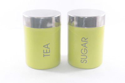 

Clobber - 250 ml Steel Tea Coffee & Sugar Container(Pack of 2, Green)