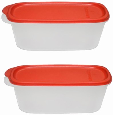 

ezeestore - 1.7 L Plastic Grocery Container(Pack of 2, Red, White)