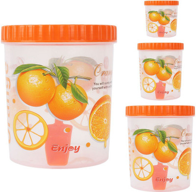 

Stylobby - 2000 ml, 1100 ml, 500 ml, 250 ml Polypropylene Grocery Container(Pack of 4, Orange)