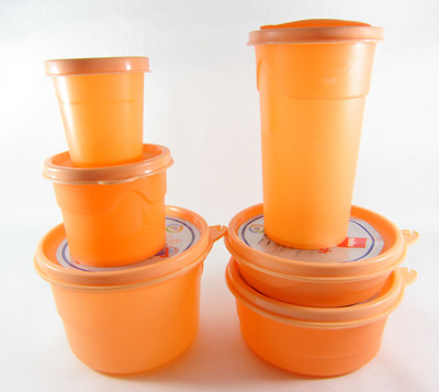 

Cello - 550 ml, 375 ml, 350 ml, 225 ml, 175 ml, 100 ml PP (Polypropylene) Grocery Container(Pack of 6, Orange)