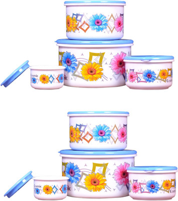 

Home Creations - 300 ml, 600 ml, 750 ml, 1600 ml Polypropylene Grocery Container(Pack of 8, Blue)